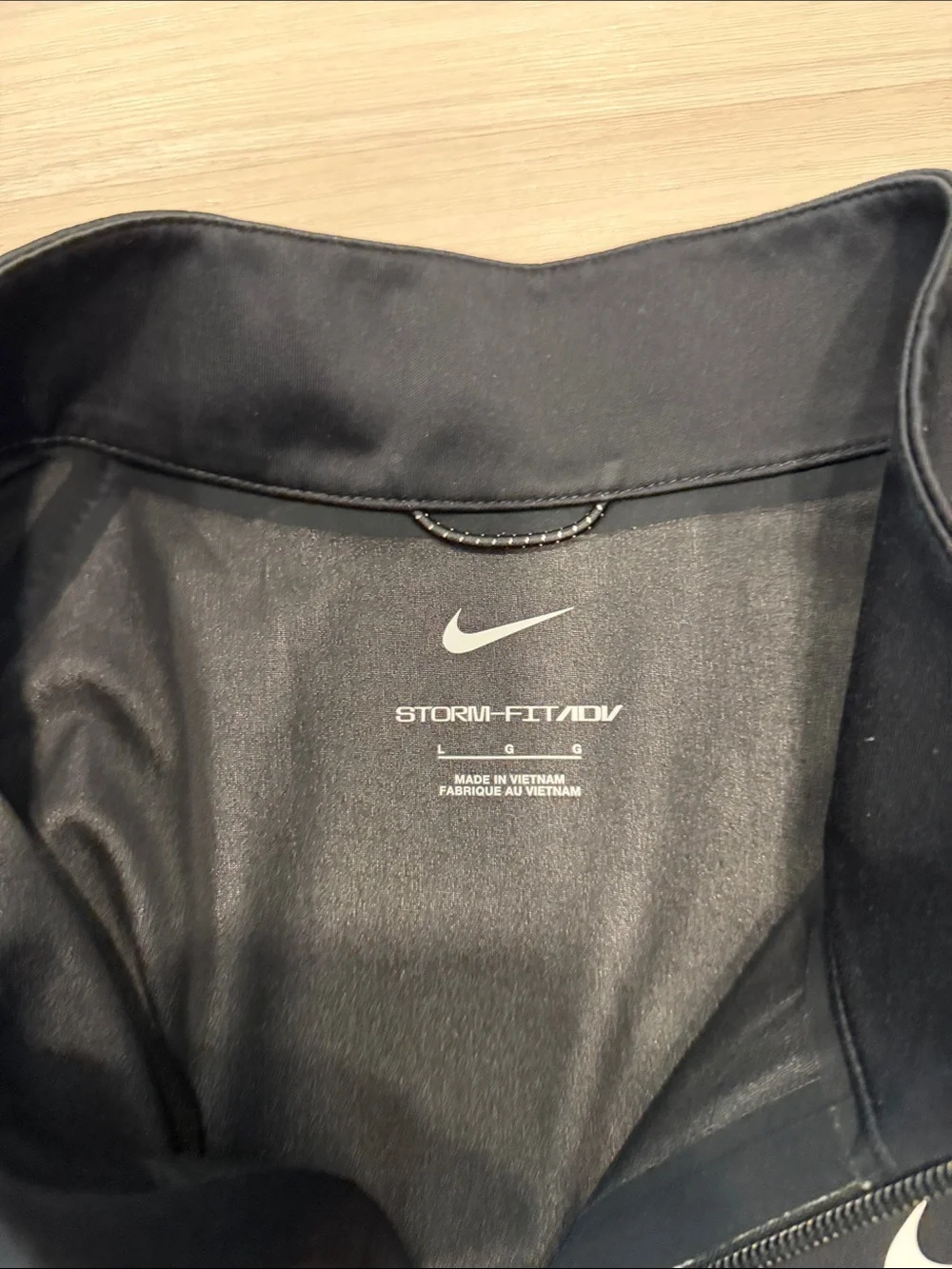 Nike Black Jacket with White Swoosh